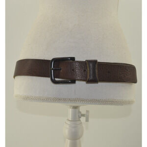 Aeropostale Men's Brown Genuine Leather Belt Classic Casual Single Prong Size M